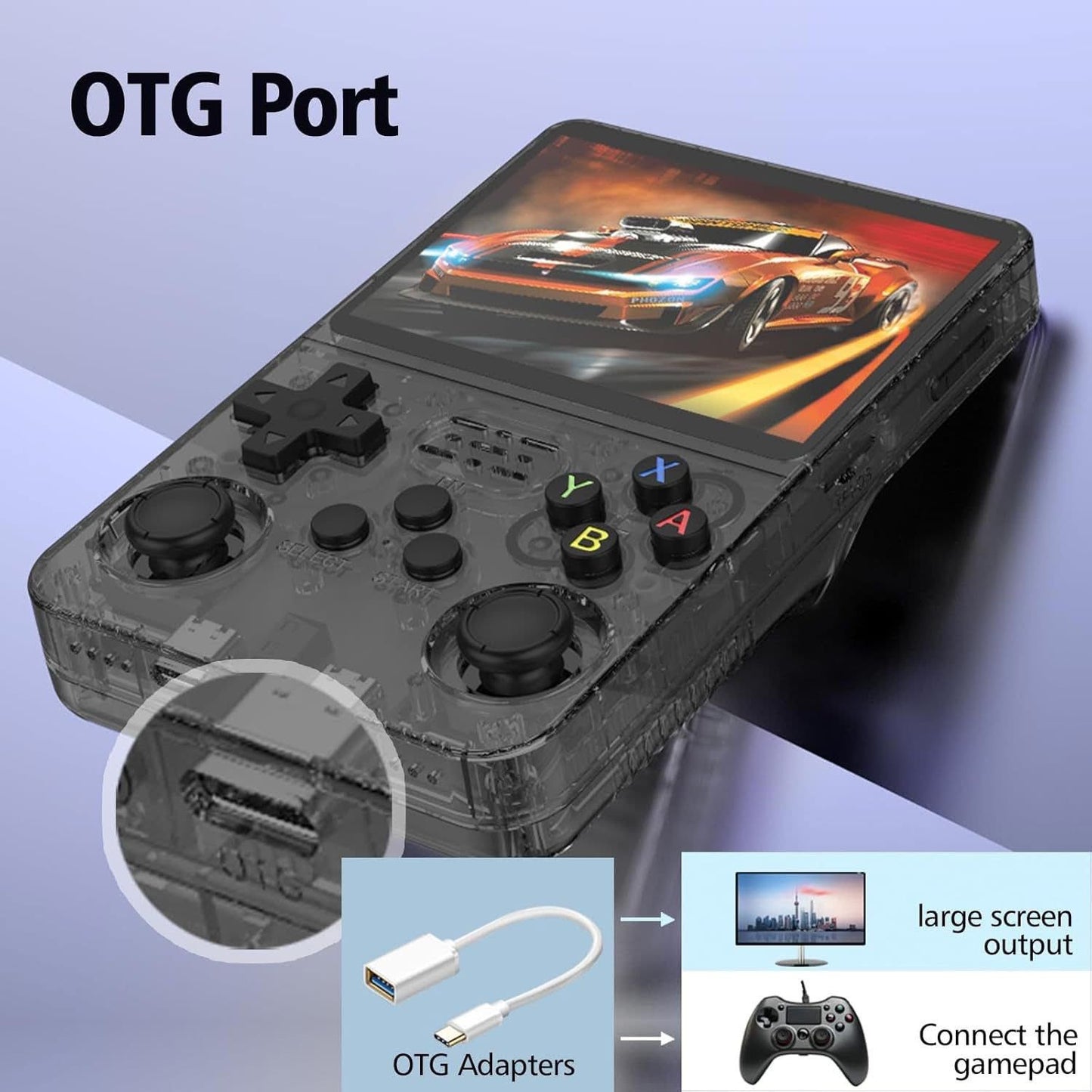 R36S consola Retro 15,000 juegos,64gb, Maximo rendimiento,S.O Arkos basado en Linux.